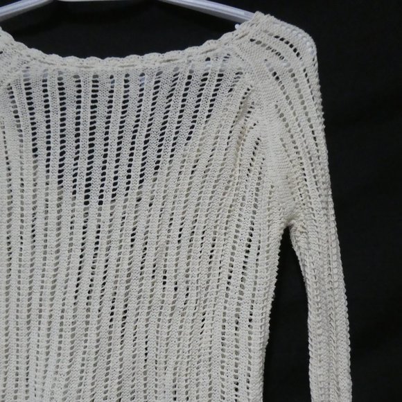 Retro | GAP | small | Ivory Crochet Style Long Sleeve Lightweight Sweater | NWOT - Picture 13 of 16